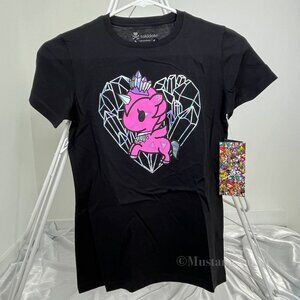 Tokidoki Crystalized 2019 Women's Tee Holographic Pink Quartzy Tshirt New Small